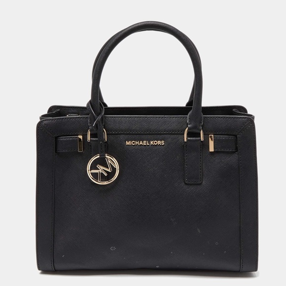 MICHAEL Michael Kors Handbags - Michael Kors Black Leather Medium East West Dillon Tote